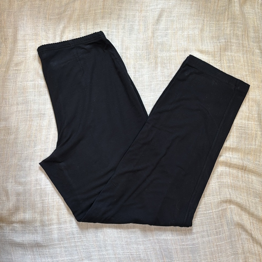 J. Jill Stretch Straight Leg Pull On Pants, Black size Medium in EUC Lace Waist - Picture 11 of 11